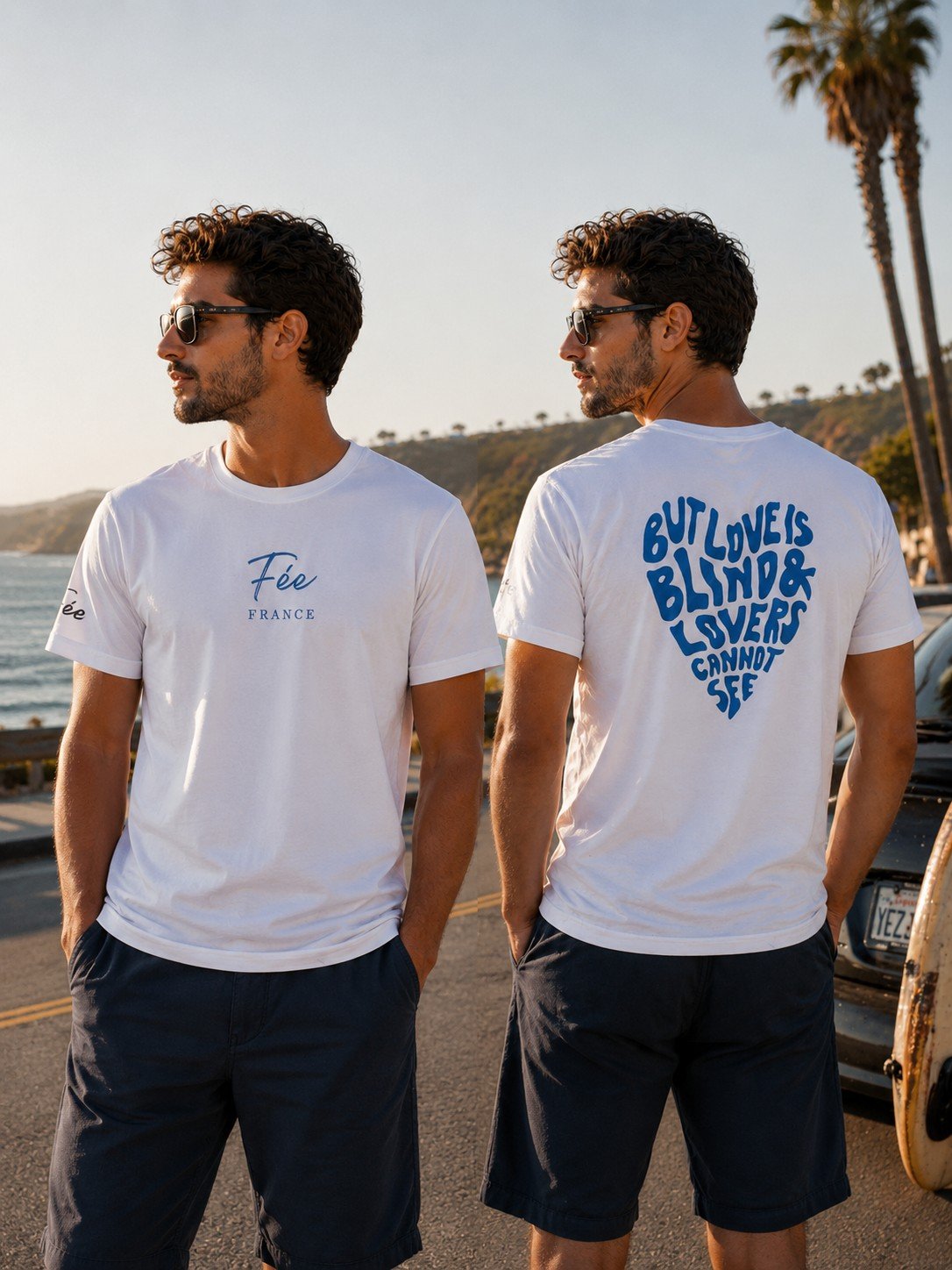 "Love Is Blind" Unisex Sırt Baskılı Tişört